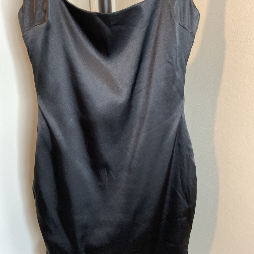 Source Unknown Black Bodycon Mini Dress Square Neck Sleeveless - Picture 6 of 9